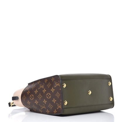Louis Vuitton Calfskin Monogram On My Side MM Laurier Green Toffee Latte Beige 4 of 10