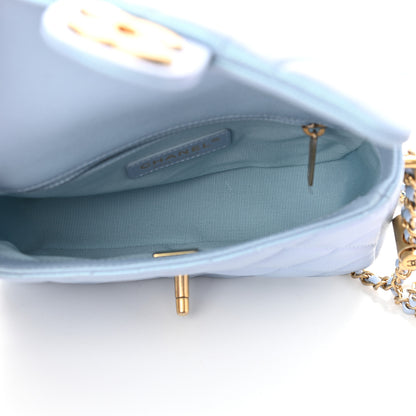 Chanel Iridescent Caviar Quilted Mini My Perfect Flap Light Blue 7 of 9