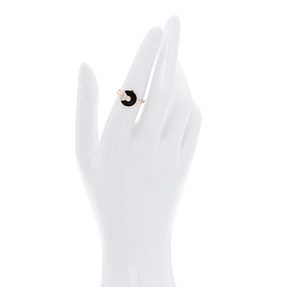 Cartier 18K Pink Gold Diamond Black Onyx Amulette de Cartier Ring 53 6.25 2 of 4