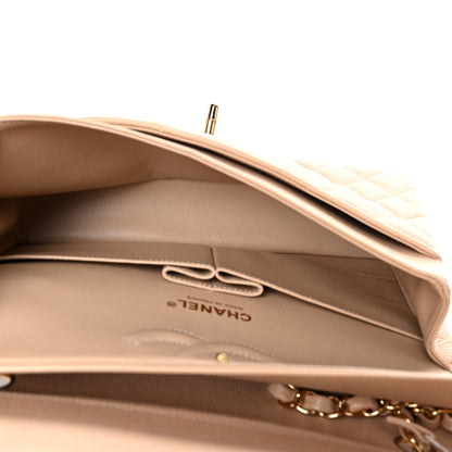 Chanel Caviar Quilted Medium Double Flap Beige Clair 5 of 10