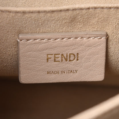 Fendi Vitello Liberty Scalloped Studded Kan I Shoulder Bag Camelia 6 of 9