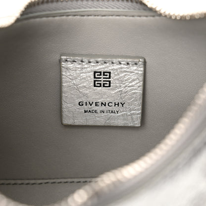 Givenchy Metallic Calfskin Mini Moon Cut Out Shoulder Bag Silver 6 of 10