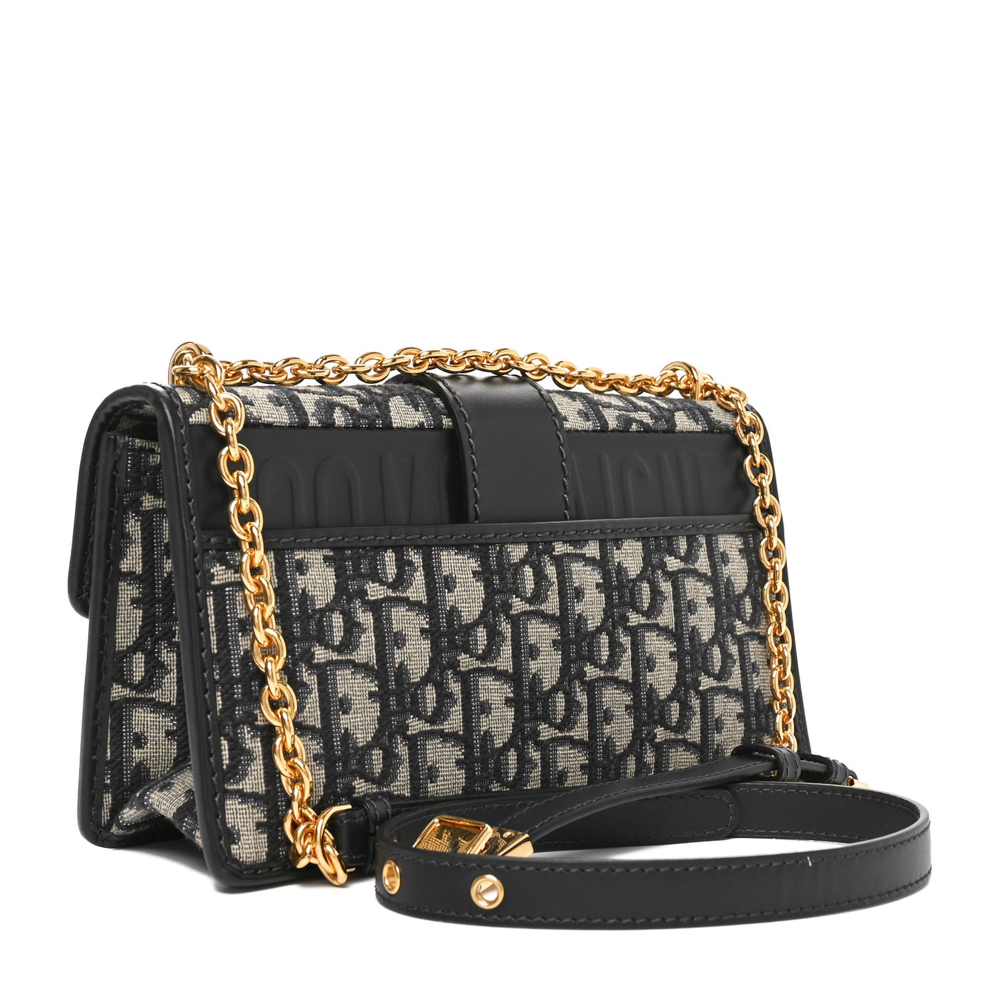 Oblique 30 Montaigne East West Chain Flap Bag Blue