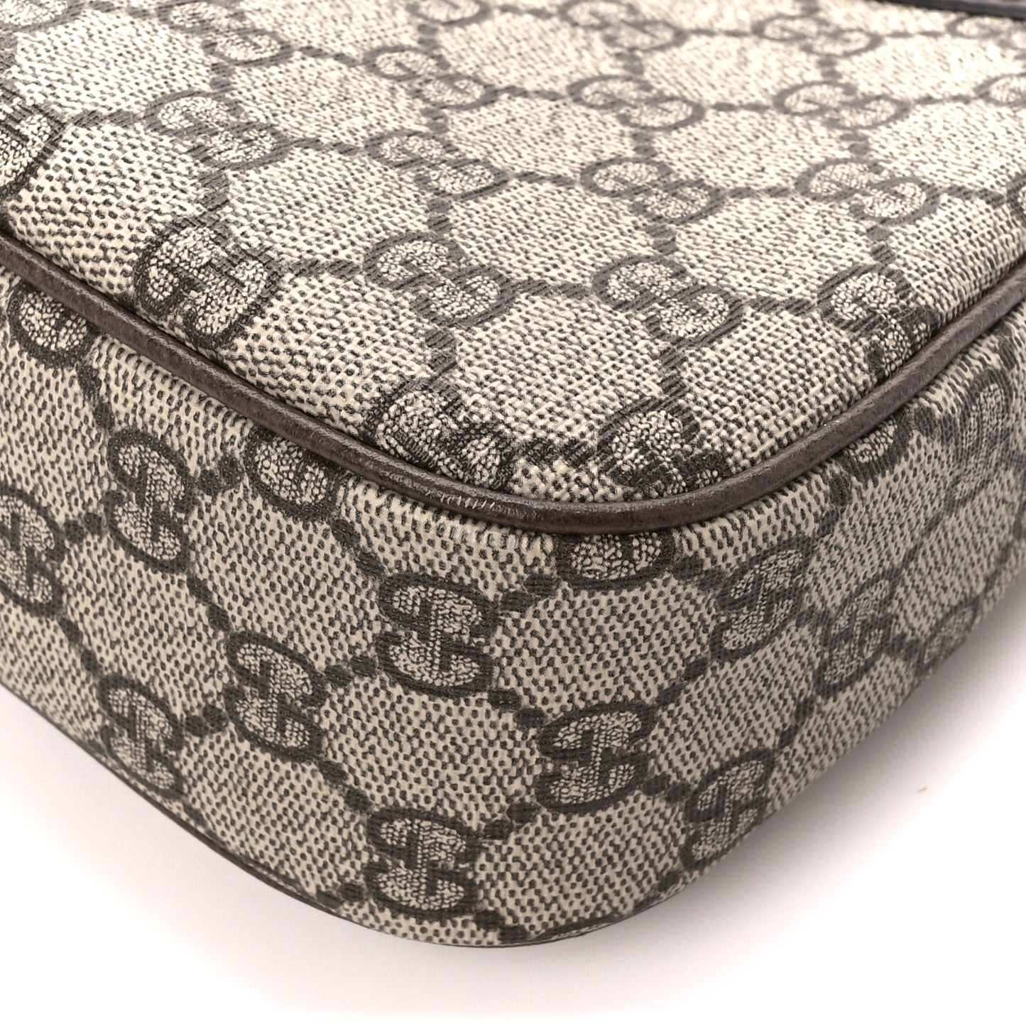 GG Supreme Monogram Textured Dollar Calfskin Small Ophidia Hobo Beige Ebony New Acero