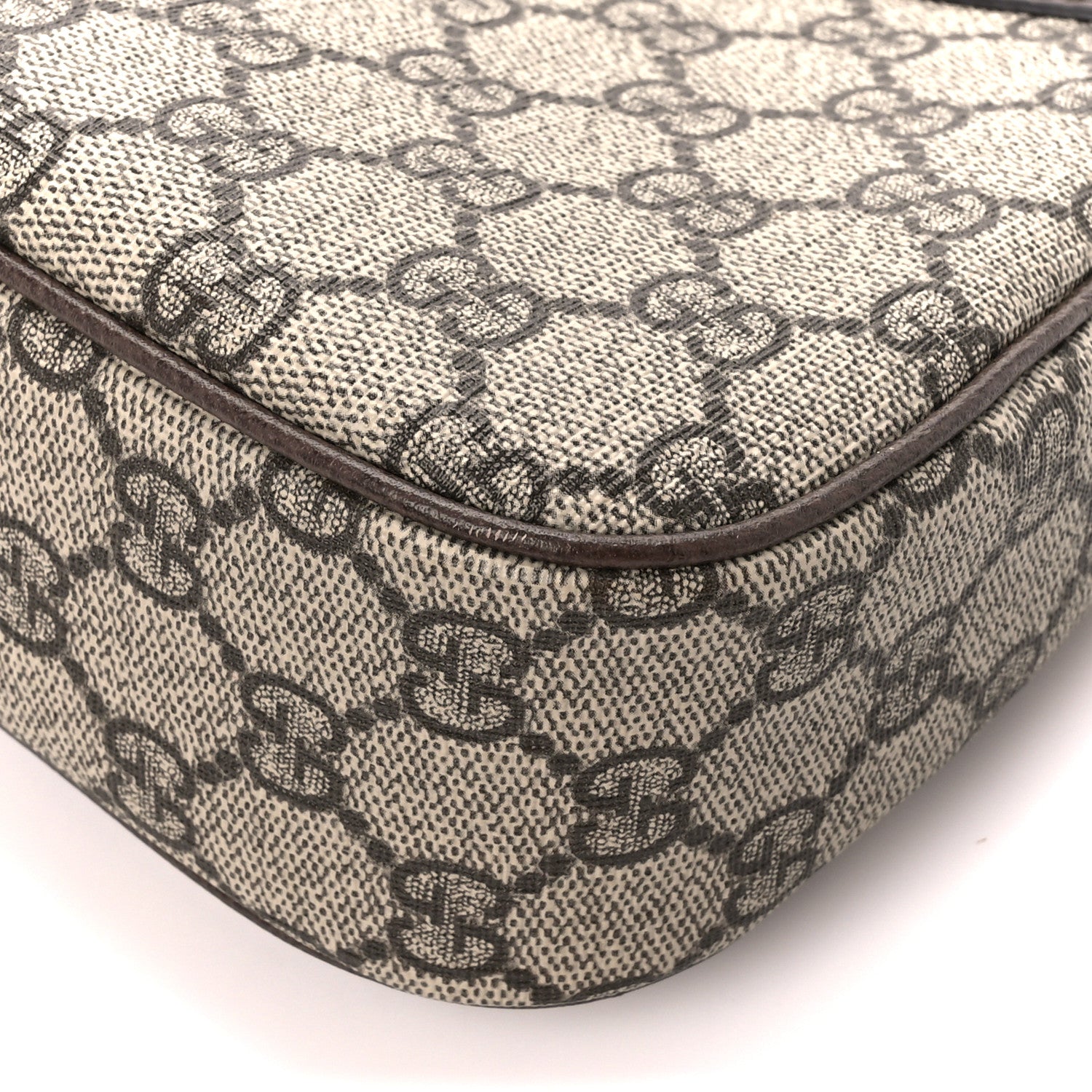 Gucci GG Supreme Monogram Textured Dollar Calfskin Small Ophidia Hobo Beige Ebony New Acero 10 of 11