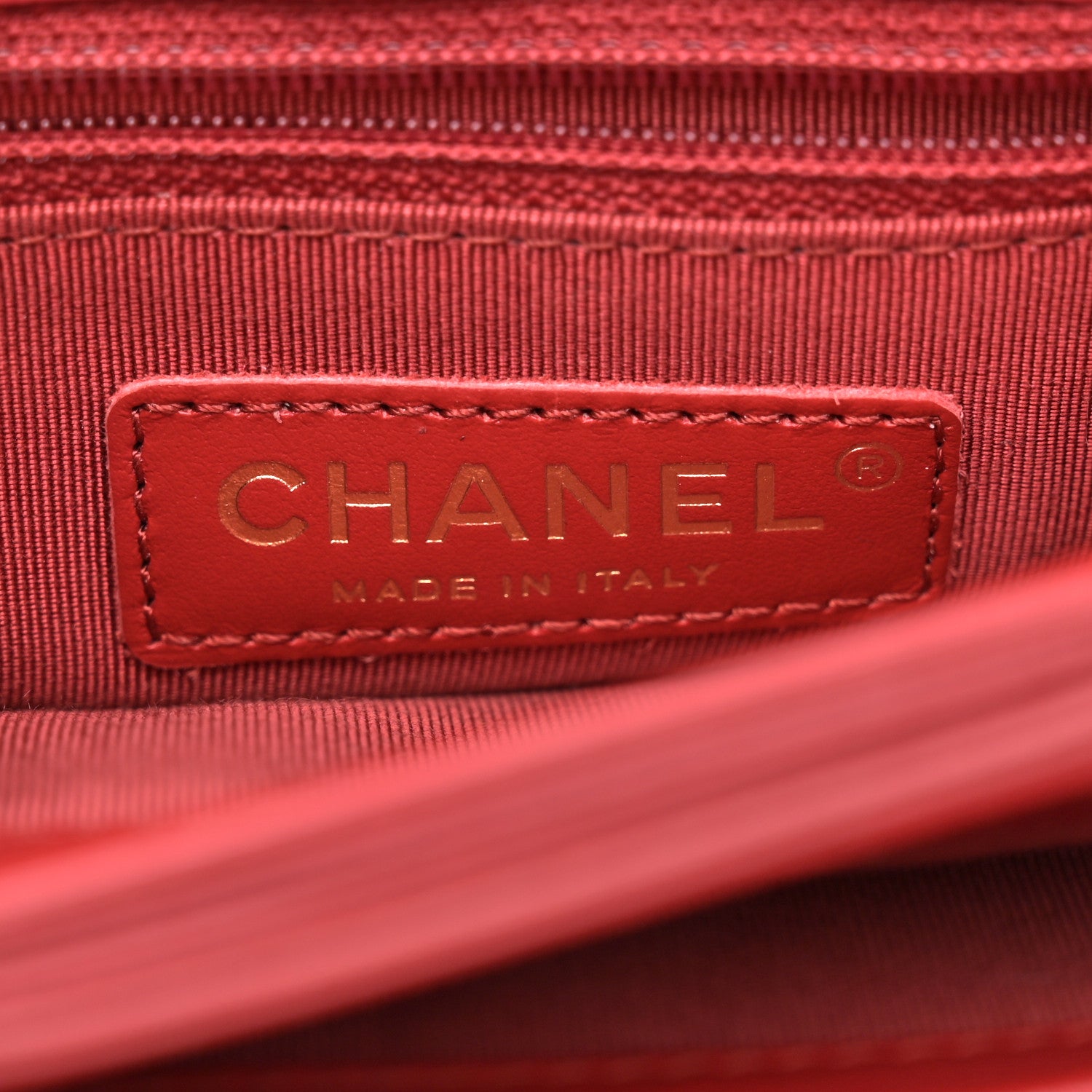 Chanel Calfskin Quilted Small Double Pocket Top Handle Flap Red 6 of 12