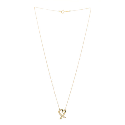 Tiffany 18K Yellow Gold Diamond Small Paloma Picasso Loving Heart Pendant Necklace 3 of 8