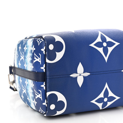 Louis Vuitton Monogram Escale Speedy Bandouliere 30 Blue 9 of 11