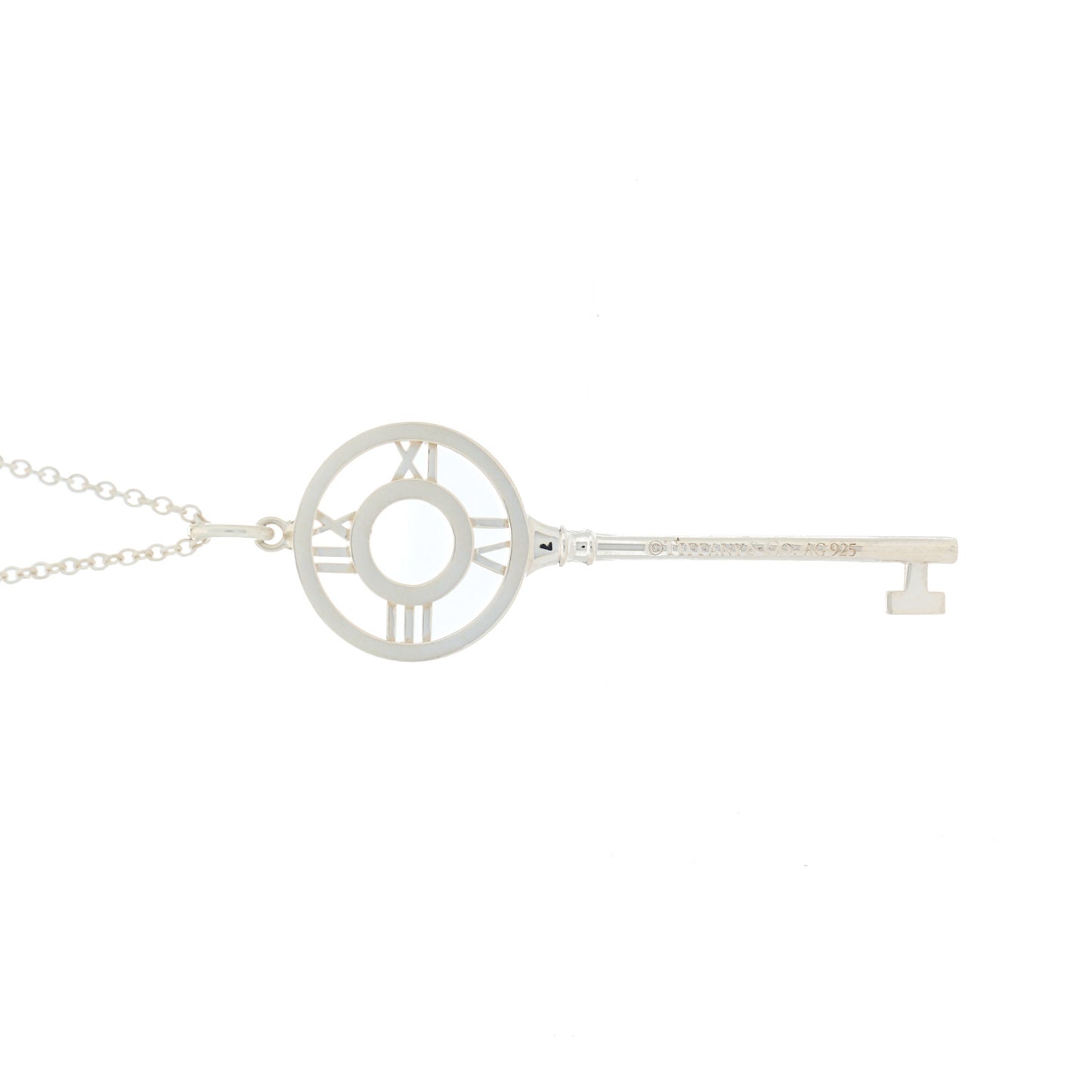 Sterling Silver Atlas Key Pendant Necklace