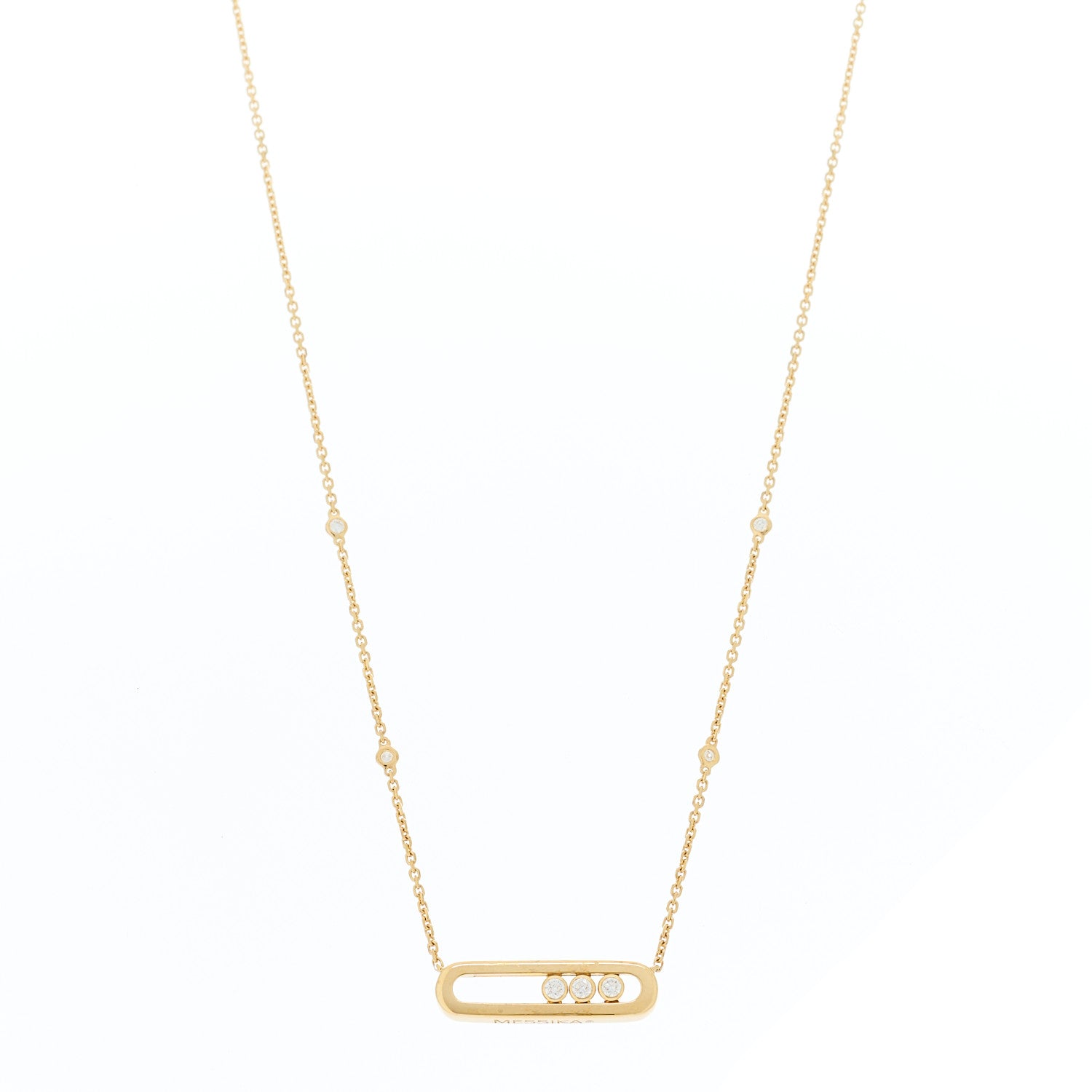 Messika 18K Rose Gold Diamond Baby Move Necklace 1 of 6