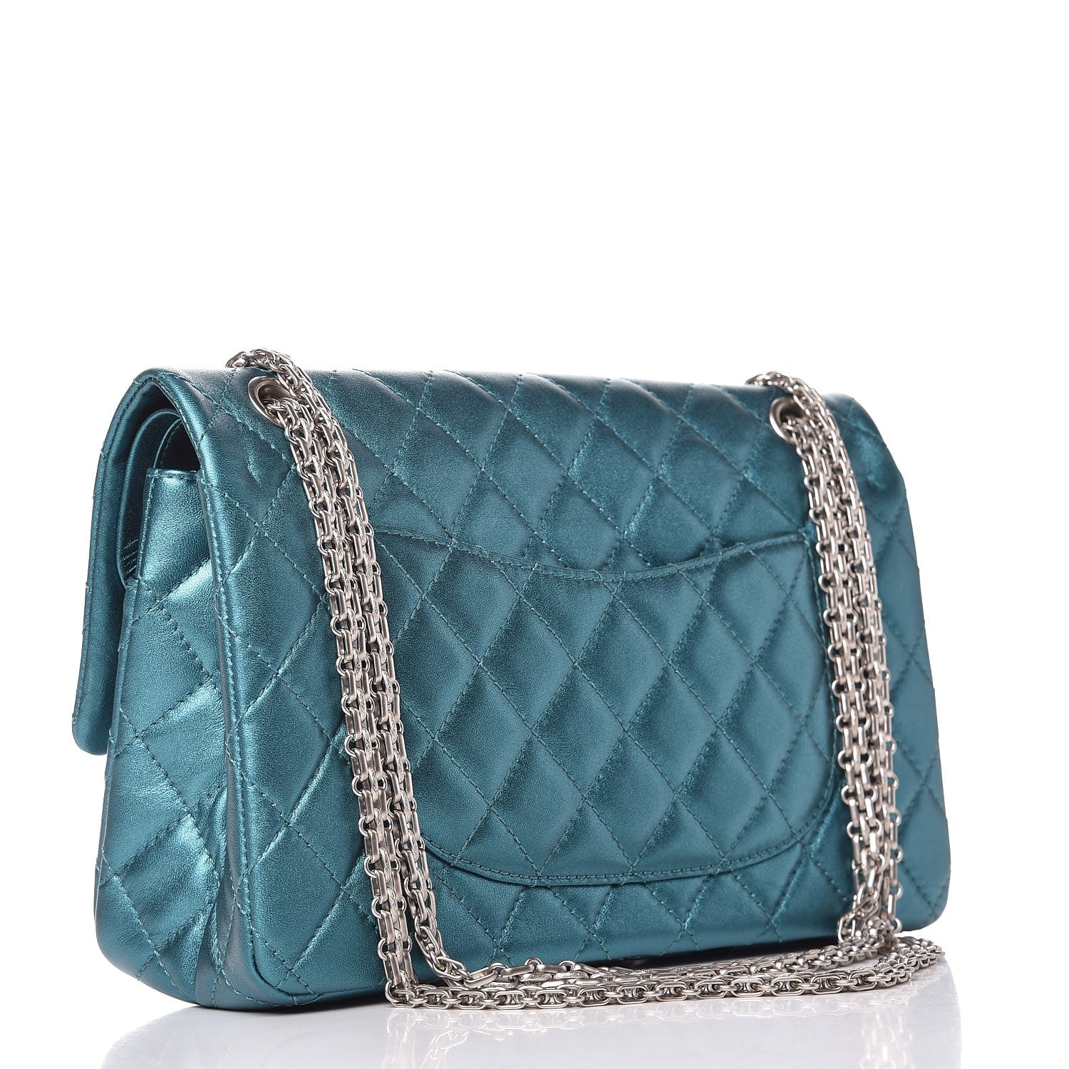 Chanel Metallic Calfskin Quilted 2.55 Reissue 226 Flap Turquoise 4 of 10