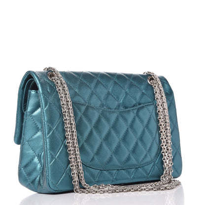 Chanel Metallic Calfskin Quilted 2.55 Reissue 226 Flap Turquoise 4 of 10
