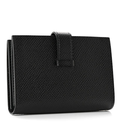 Hermes Epsom Monochrome Bearn Card Holder Wallet Black 3 of 8