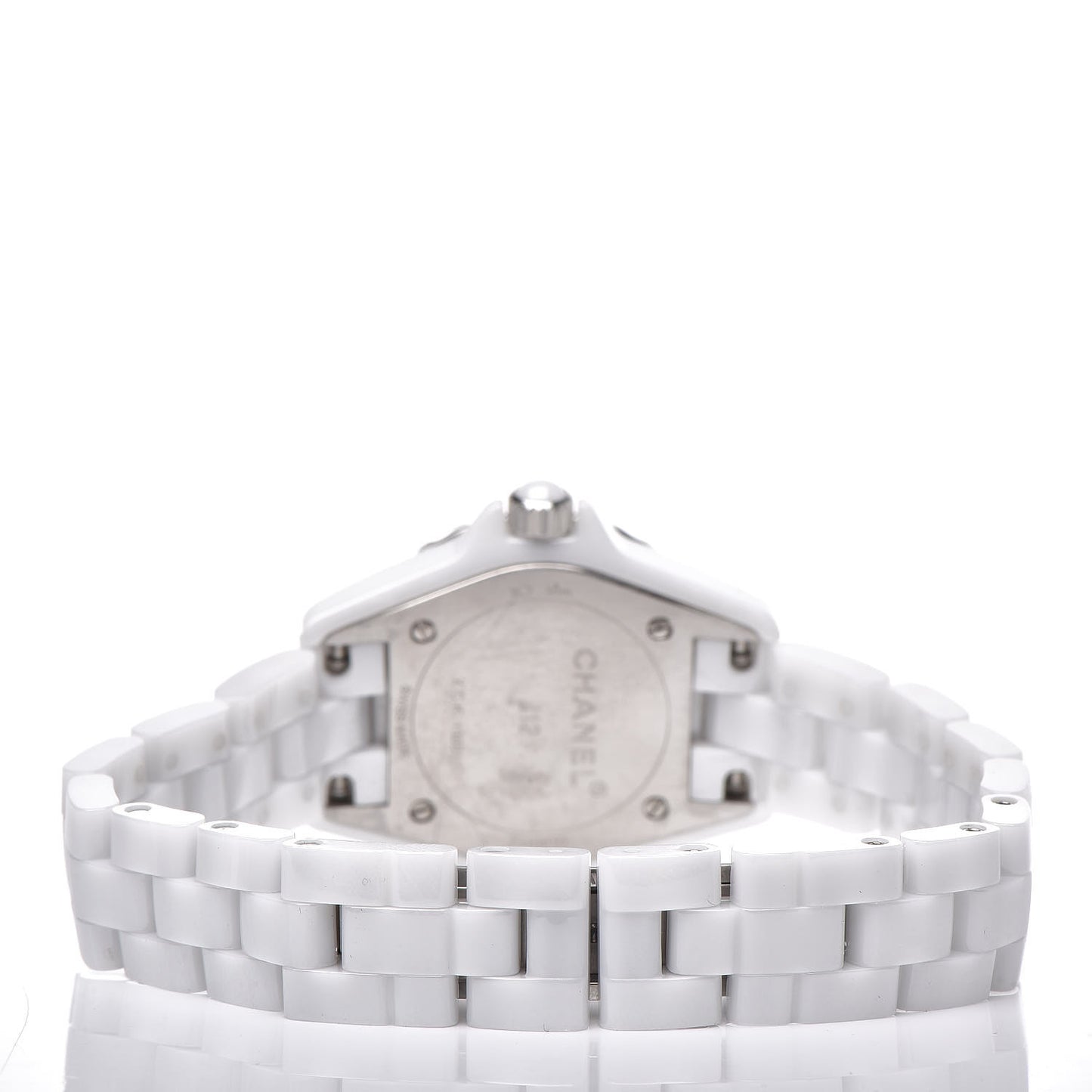 Stainless Steel Ceramic Diamond Mother of Pearl 29mm J12 Quartz Watch White