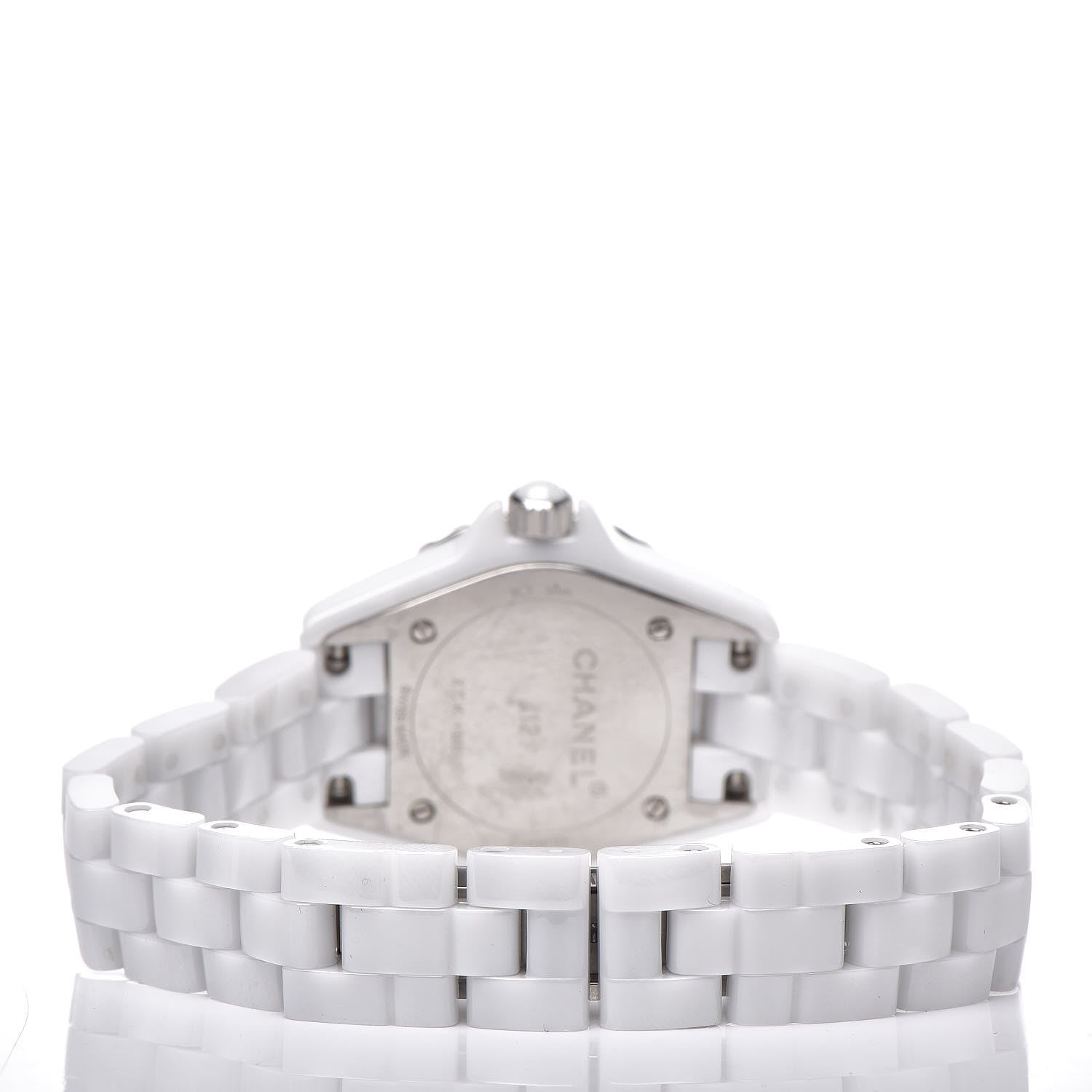 Chanel Stainless Steel Ceramic Diamond Mother of Pearl 29mm J12 Quartz Watch White 4 of 7
