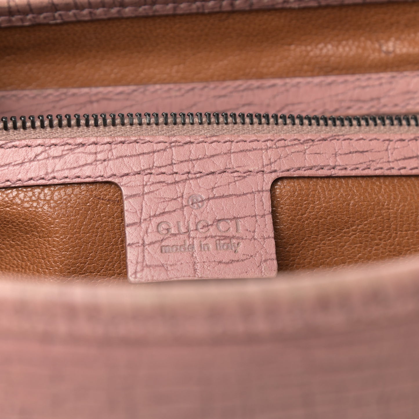Calfskin Bamboo Bullet Satchel Carmine Rose