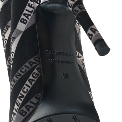 Balenciaga Spandex Losange Monogram 110mm Booties 39 Gris Black 6 of 6