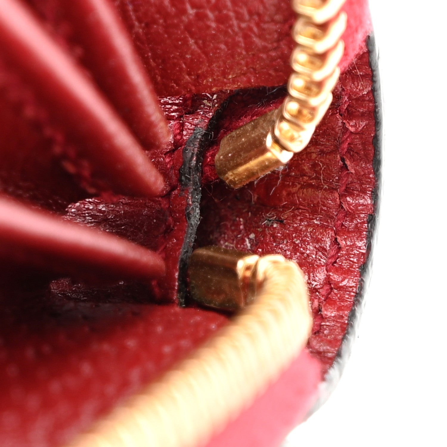 Gucci GG Supreme Monogram Tian Zip Around Wallet Beige Multicolor Red 14 of 15