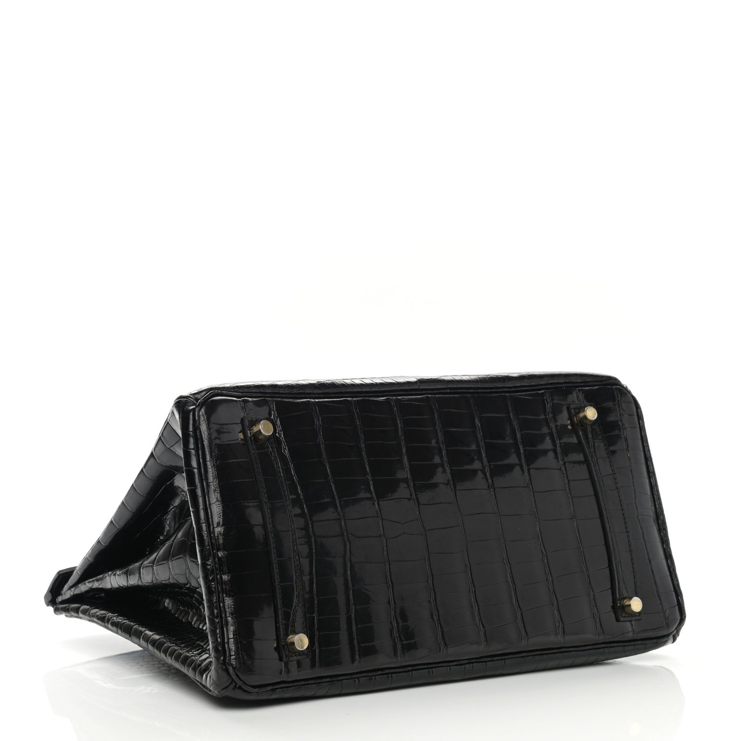 Shiny Porosus Crocodile Birkin 35 Black