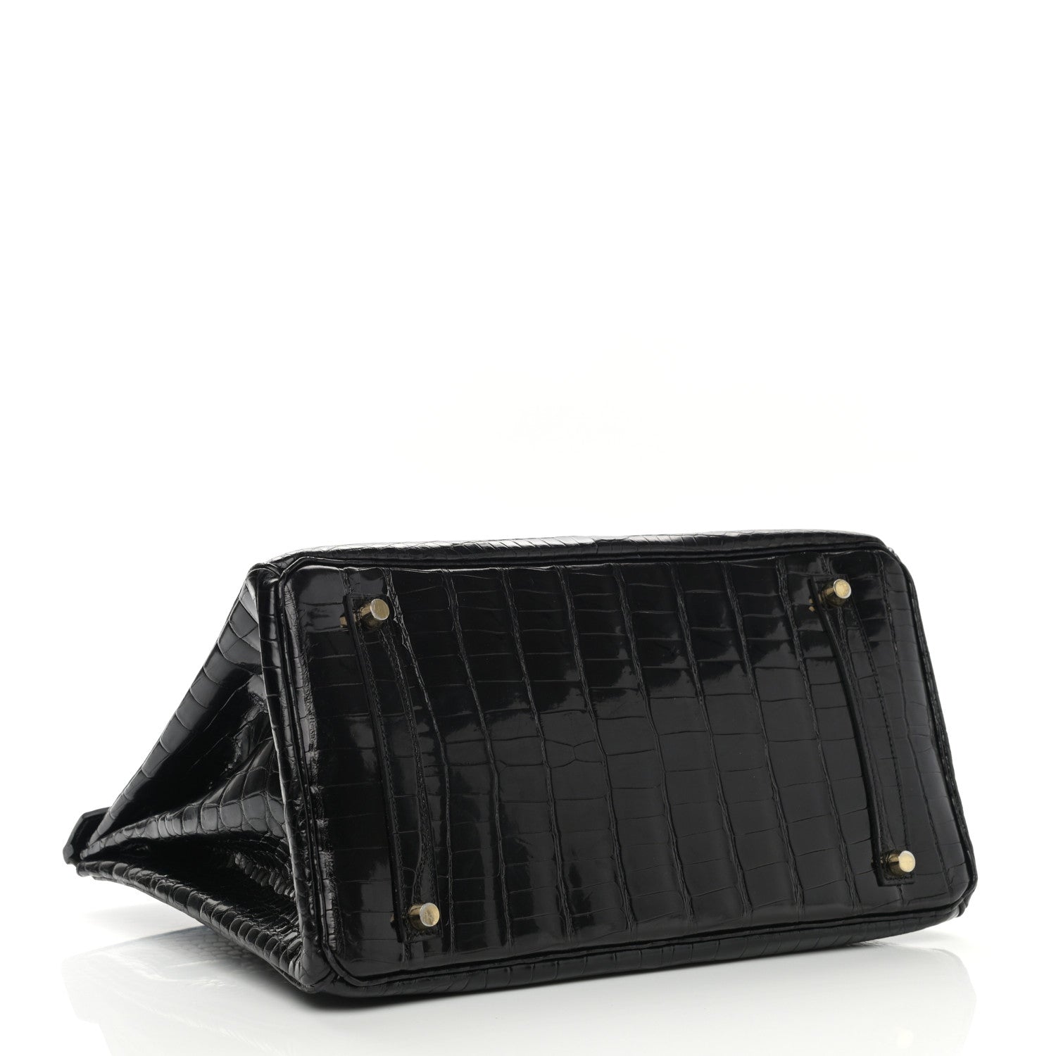 Hermes Shiny Porosus Crocodile Birkin 35 Black 4 of 12