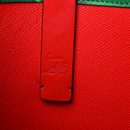 Christian Louboutin Calfskin Metro Graf Spikes East West Cabata Tote Green Multicolor 6 of 12