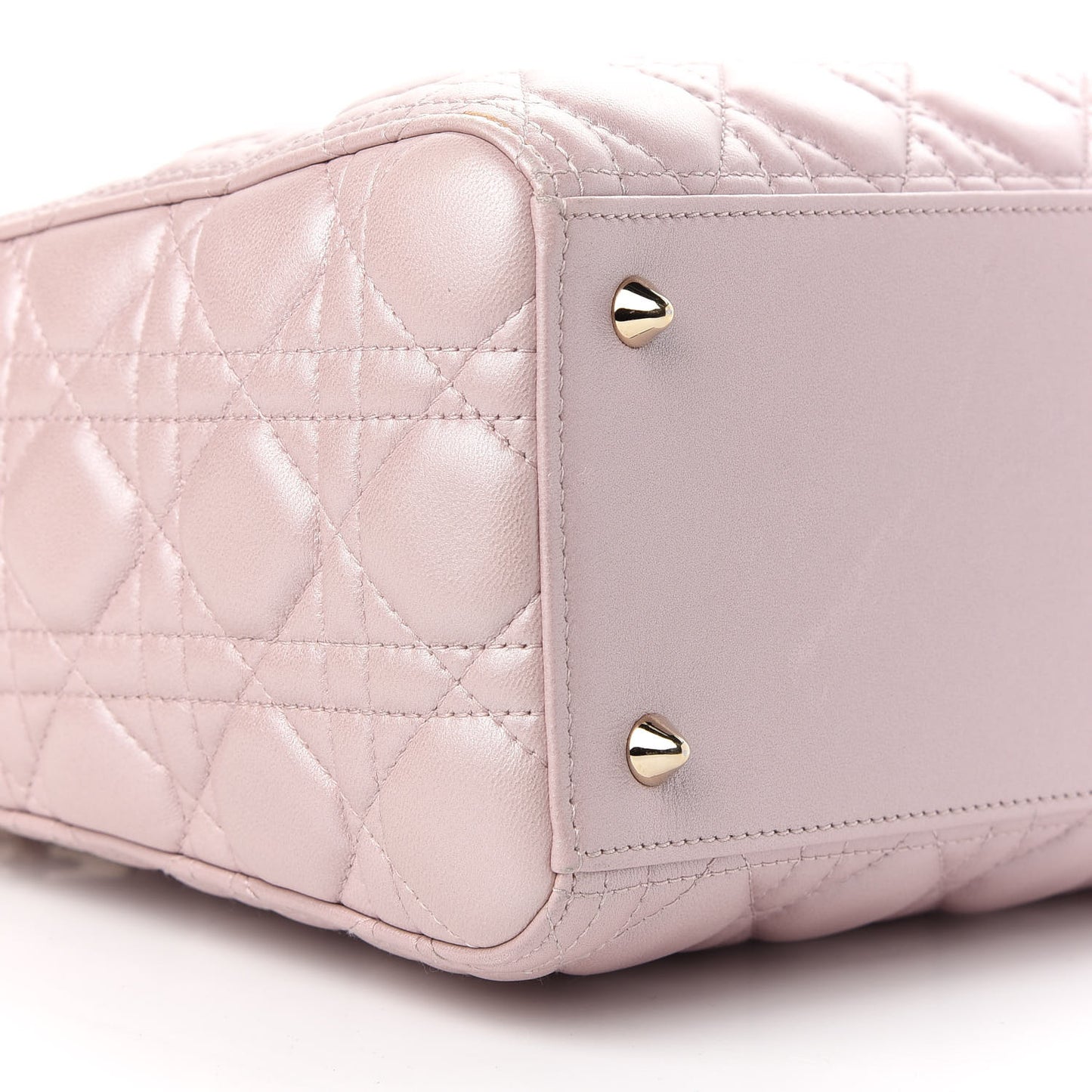 Pearly Lambskin Cannage Medium Lady Dior Lotus