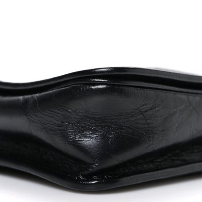 Saint Laurent Crinkled Calfskin Matelasse Monogram Niki Chain Wallet Black 9 of 10
