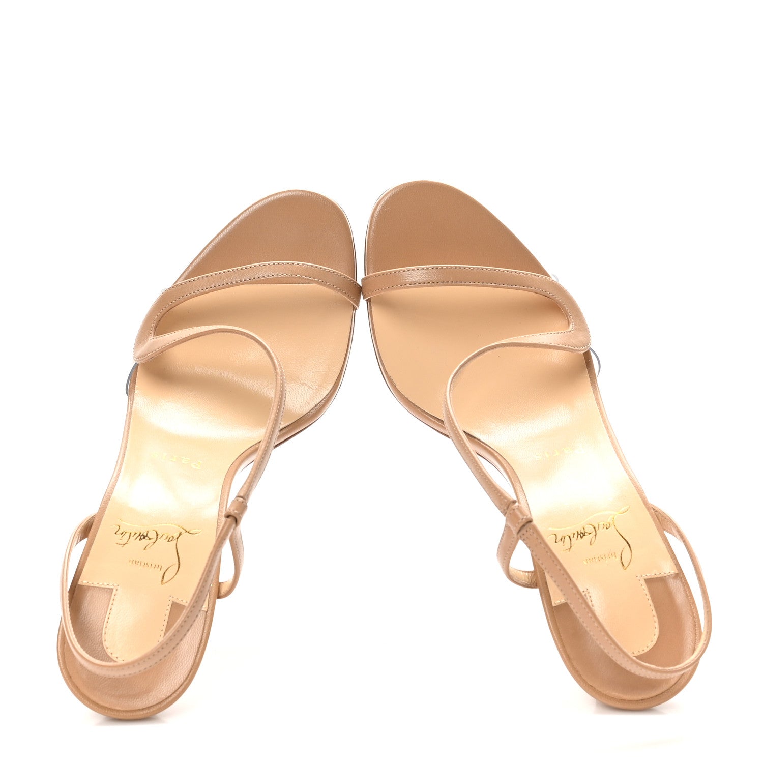 Christian Louboutin Nappa Rosalie 100 Sandals 38.5 Nude 2 of 8
