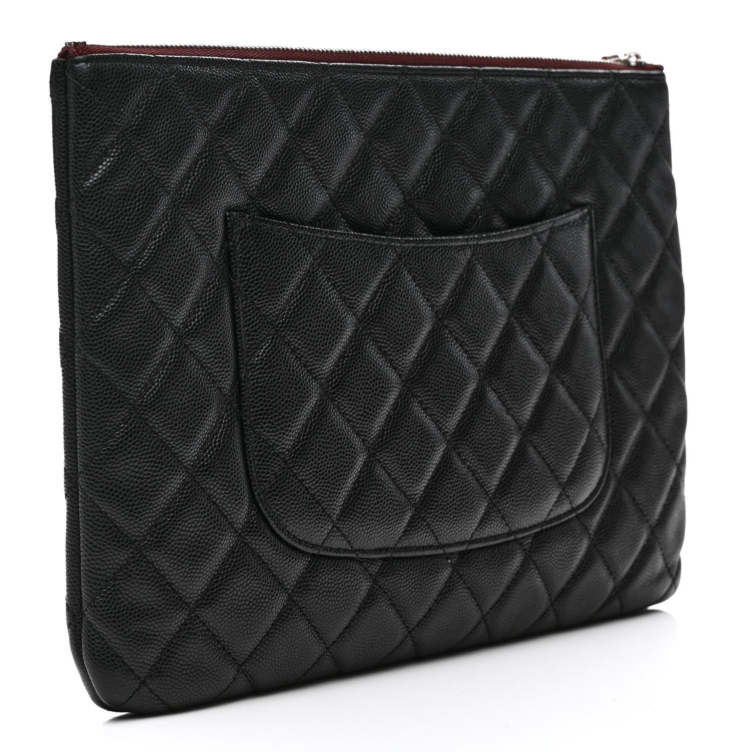 Chanel Caviar Quilted Medium Cosmetic Case Black 3 of 9