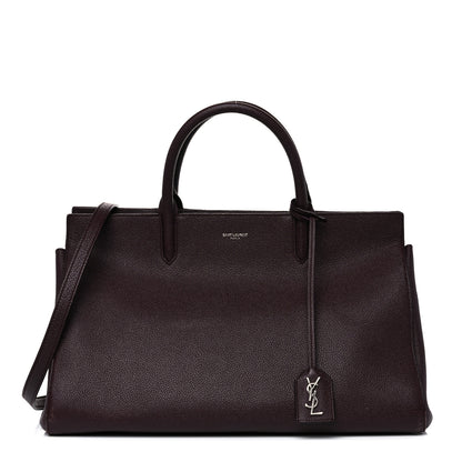 Saint Laurent Grained Calfskin Medium Cabas Rive Gauche Amaranto 1 of 29