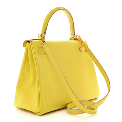 Hermes Evercolor Kelly Retourne 28 Lime 3 of 20