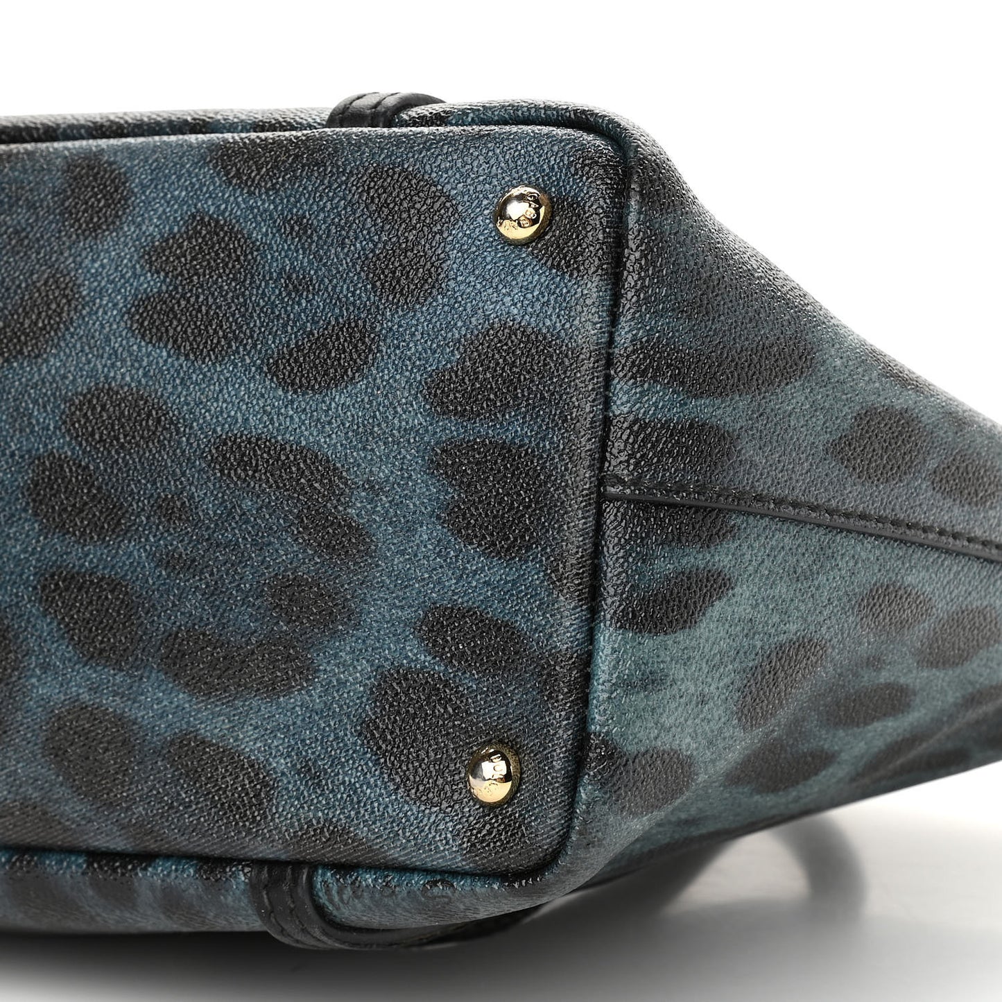Coated Canvas Leopard Print Miss Escape Tote
