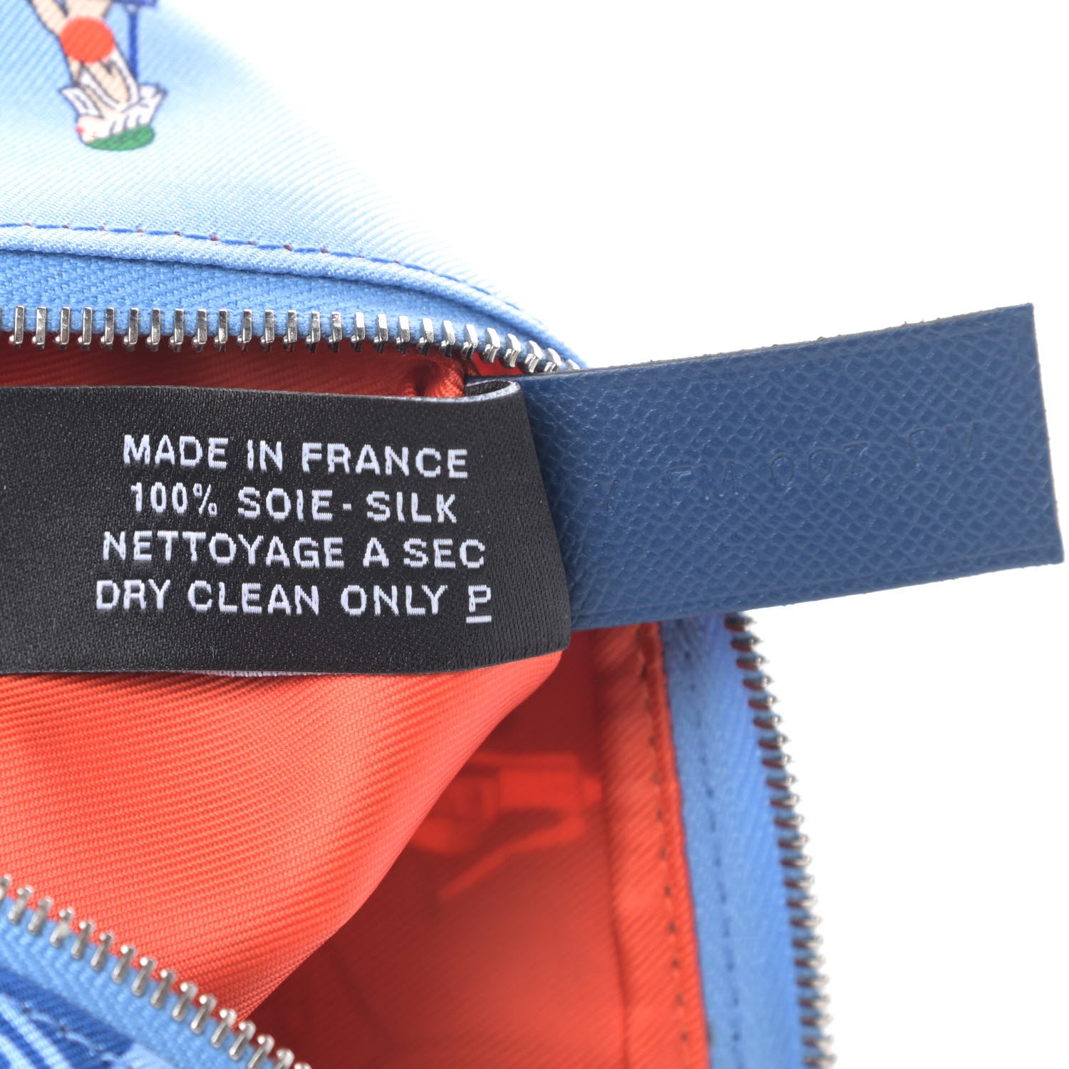 Hermes Silk Ex-Libris Les Parisiennes Silky Pocket Cosmetic Case Deep Bleu Bleuet 7 of 9