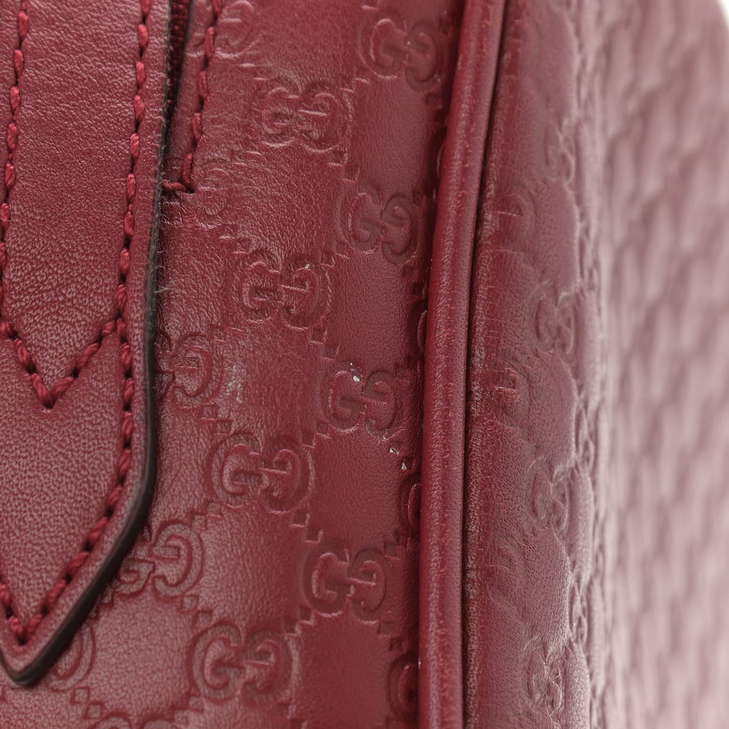 Microguccissima Mini Bree Messenger Bag Red