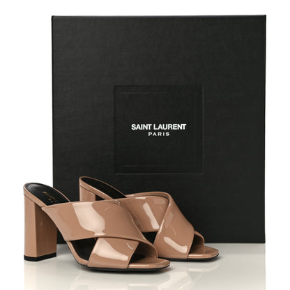 Saint Laurent Patent LouLou 95 Mules 35 Nude 12 of 12