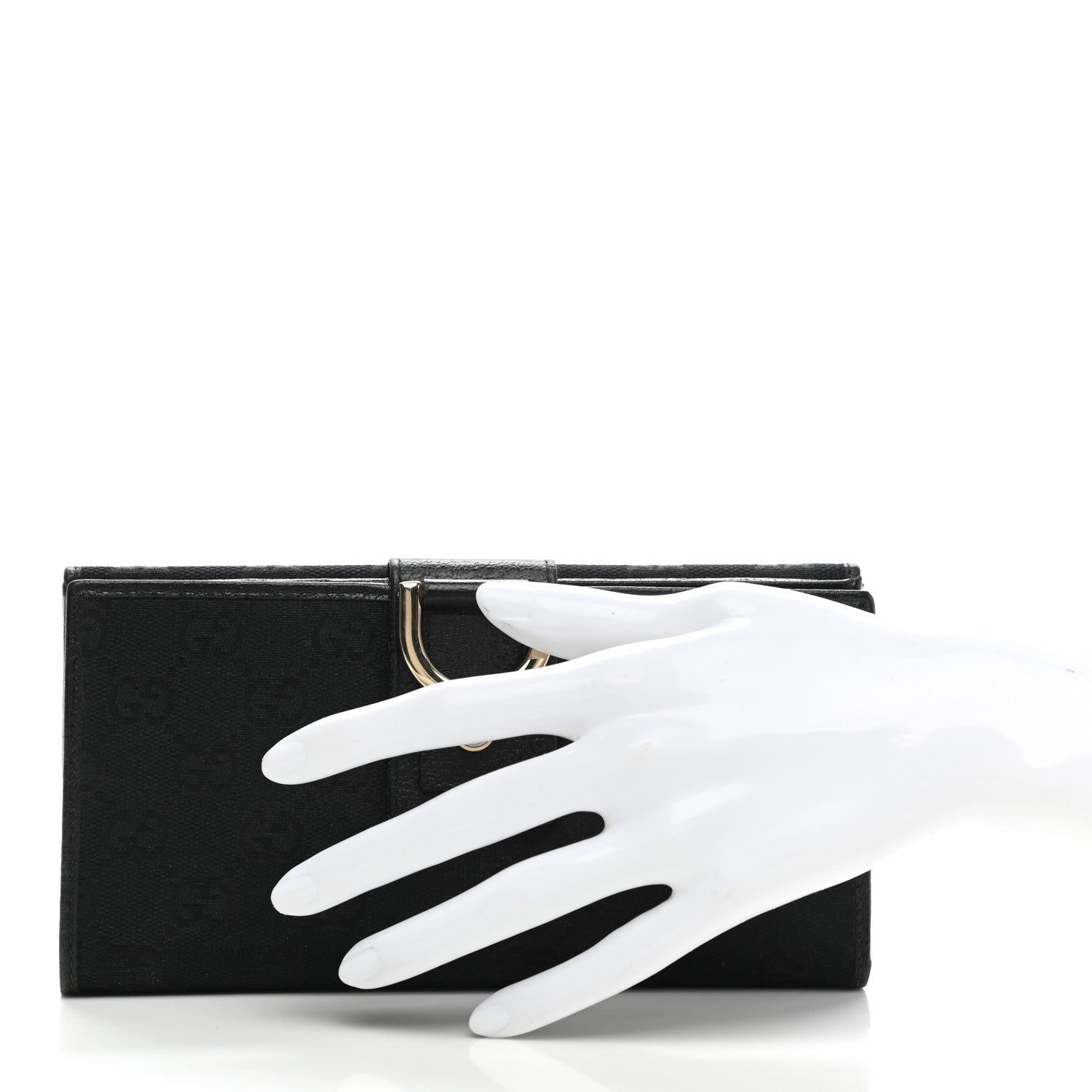 Gucci Monogram Abbey Continental Wallet Black 2 of 10