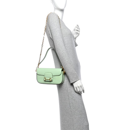 Gucci Azalea Calfskin Small Horsebit 1955 Chain Shoulder Bag Light Green 2 of 10