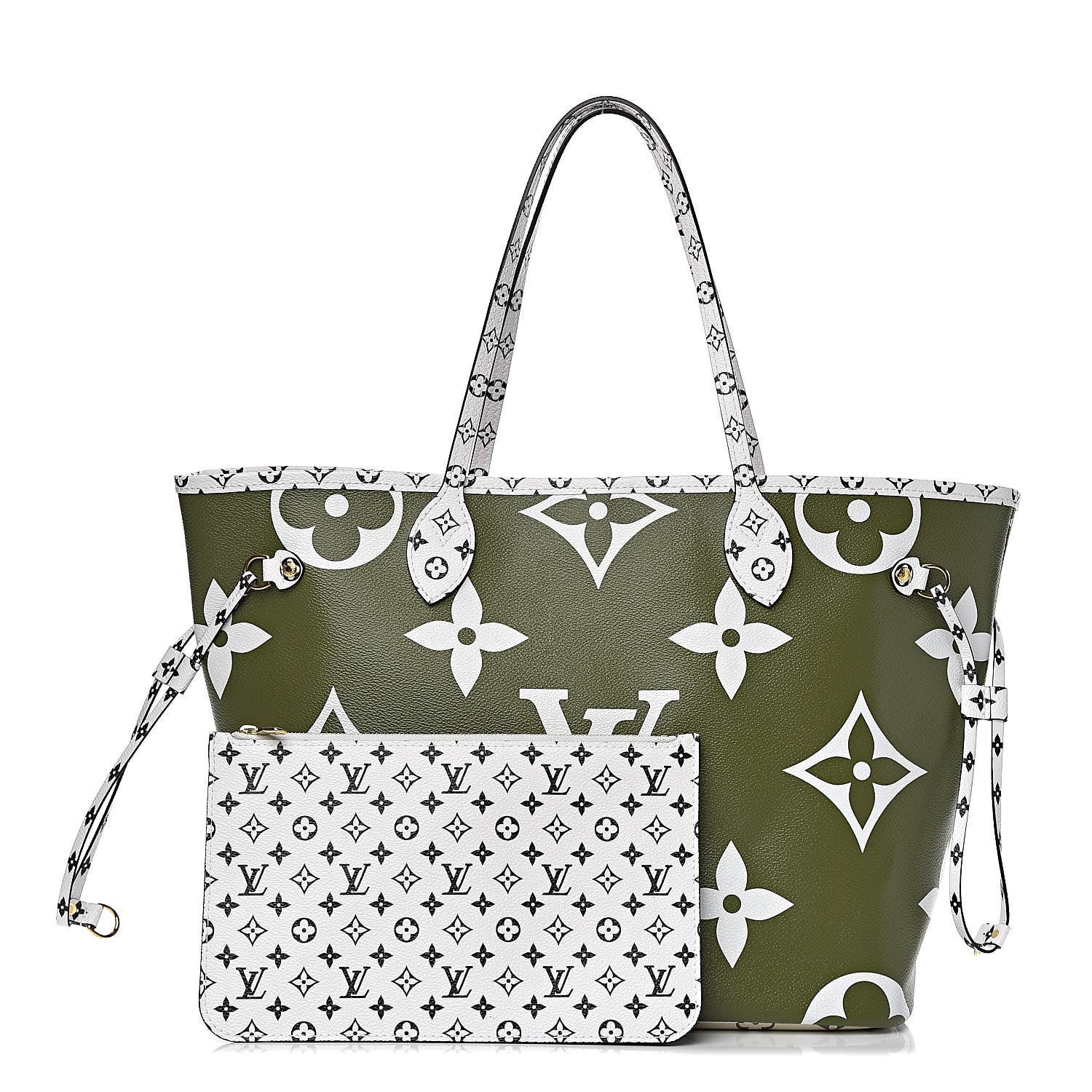 Louis Vuitton Monogram Giant Neverfull MM Kaki 1 of 12
