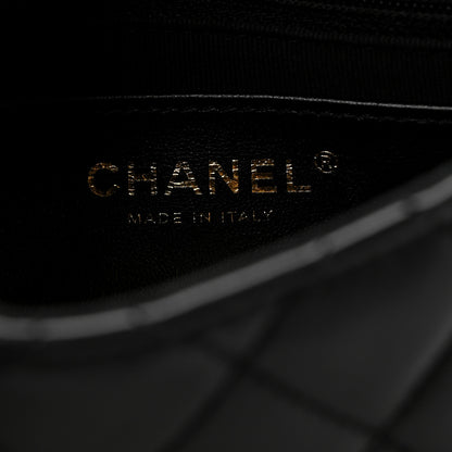Chanel Lambskin Resin Quilted Mini Heart Square Flap Black 5 of 9