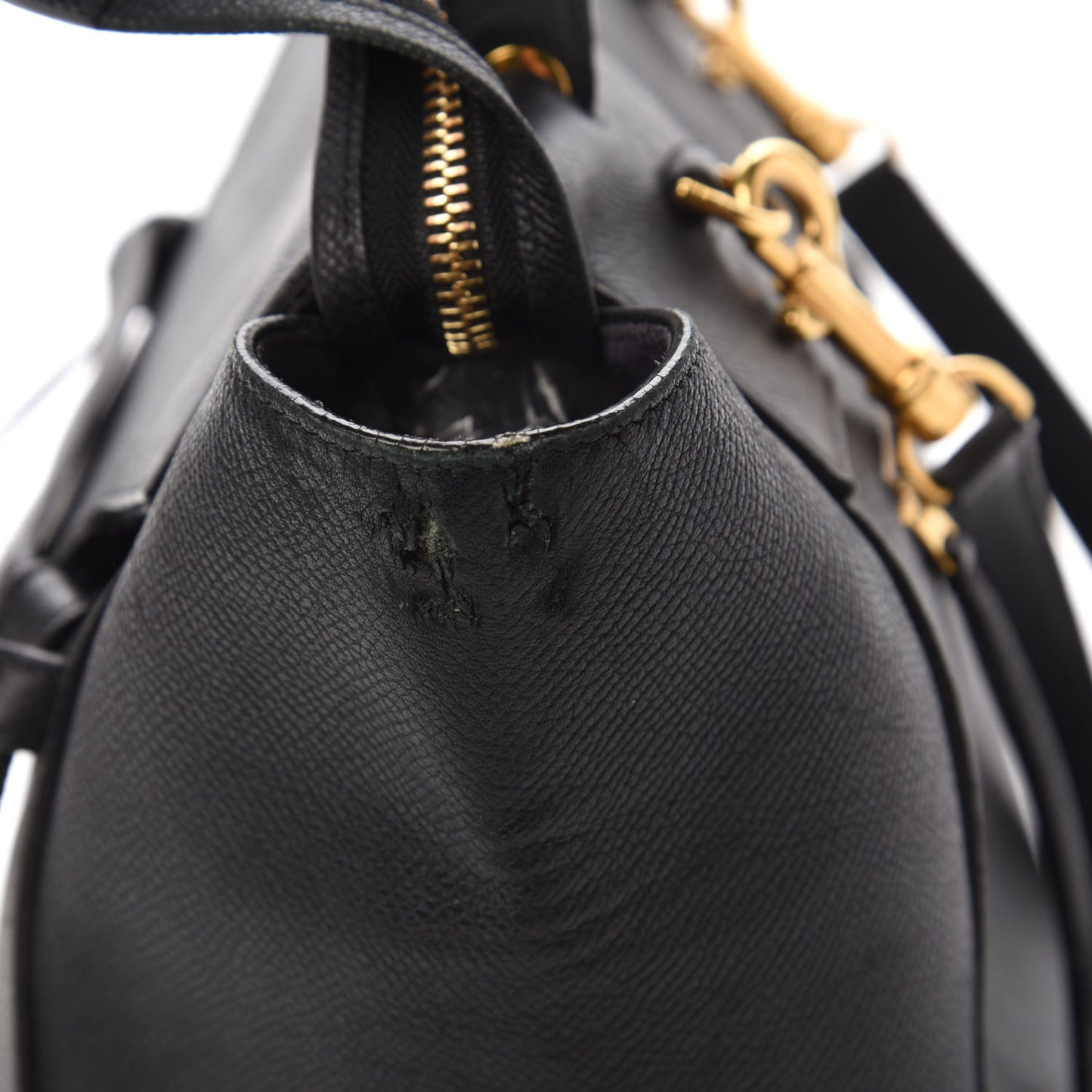 Grained Calfskin Mini Belt Bag Black