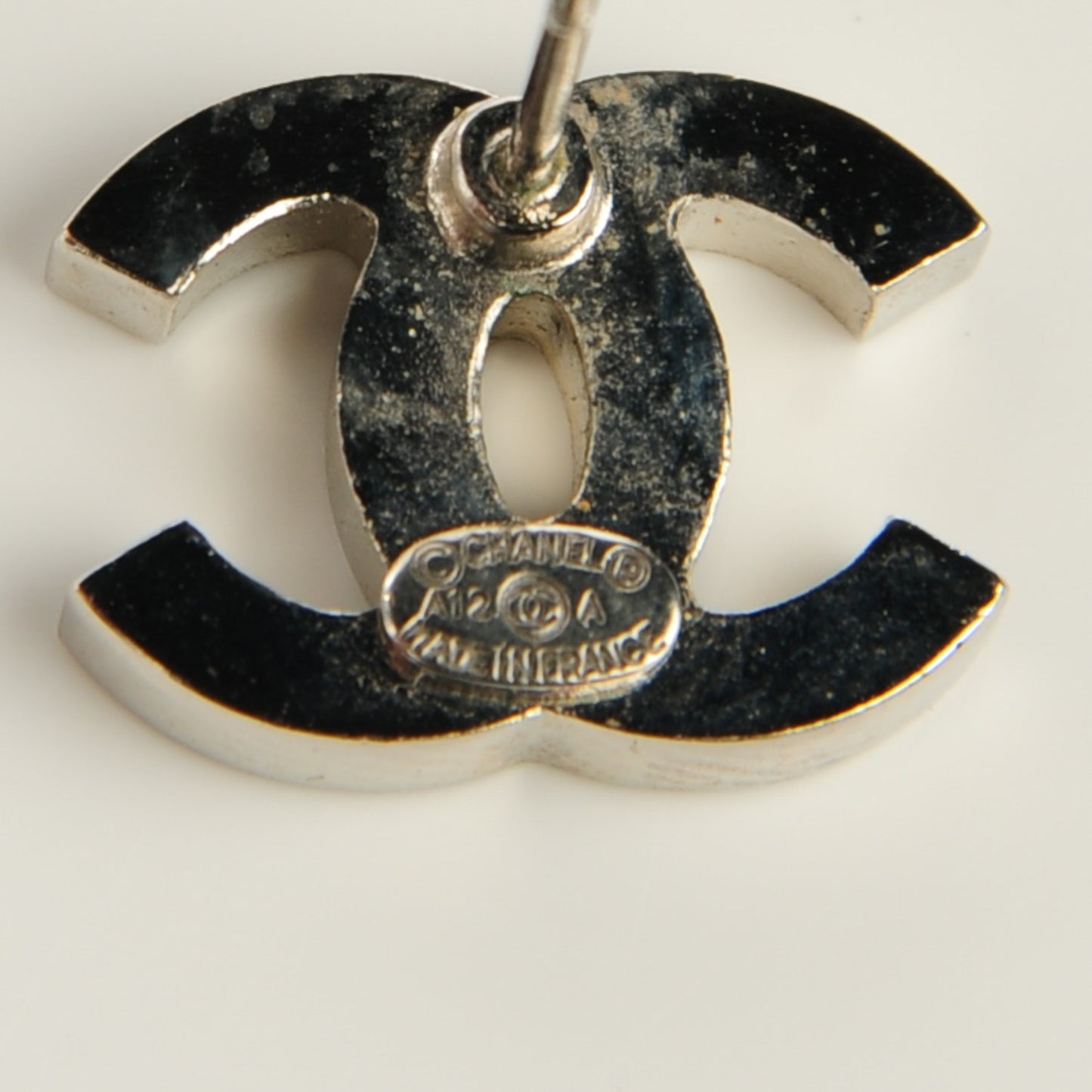 Crystal CC Earrings Silver