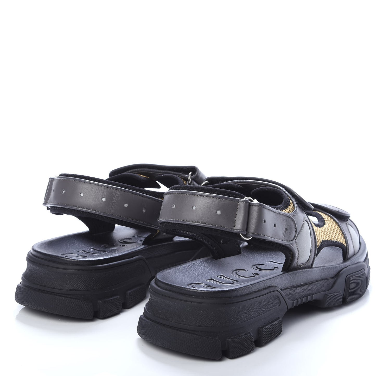 X SEGA Nappa Mesh Mens Aguru Sandals 13 Loess Black