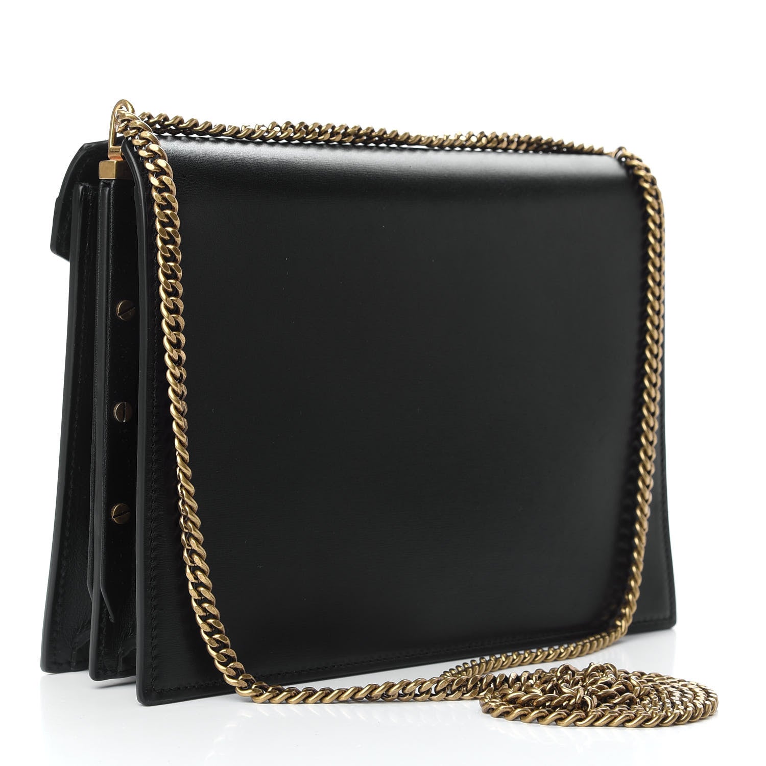 Saint Laurent Smooth Calfskin Monogram Cassandra Clasp Bag Black 3 of 8