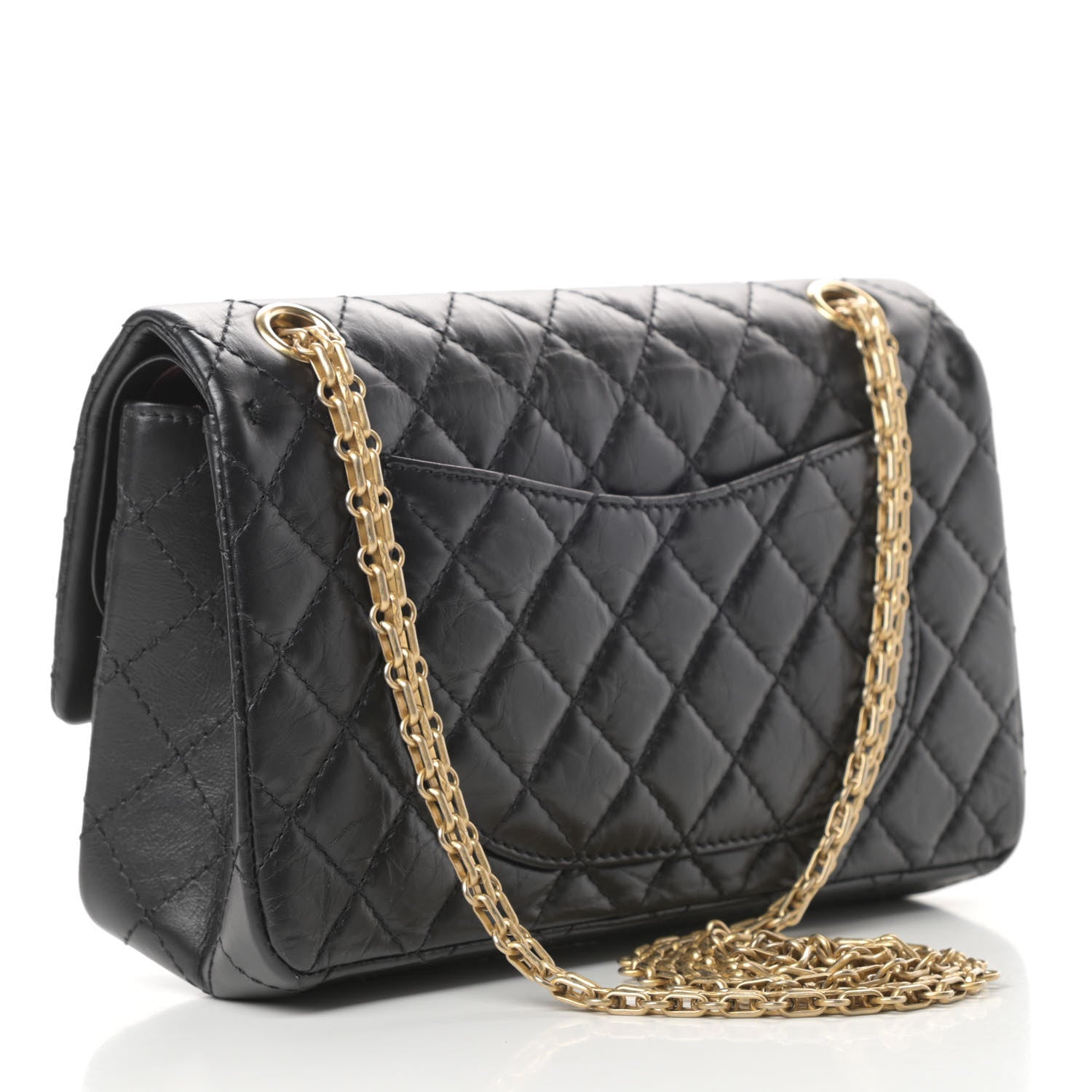 Chanel Aged Calfskin Quilted 2.55 Reissue 225 Flap Black 3 of 15