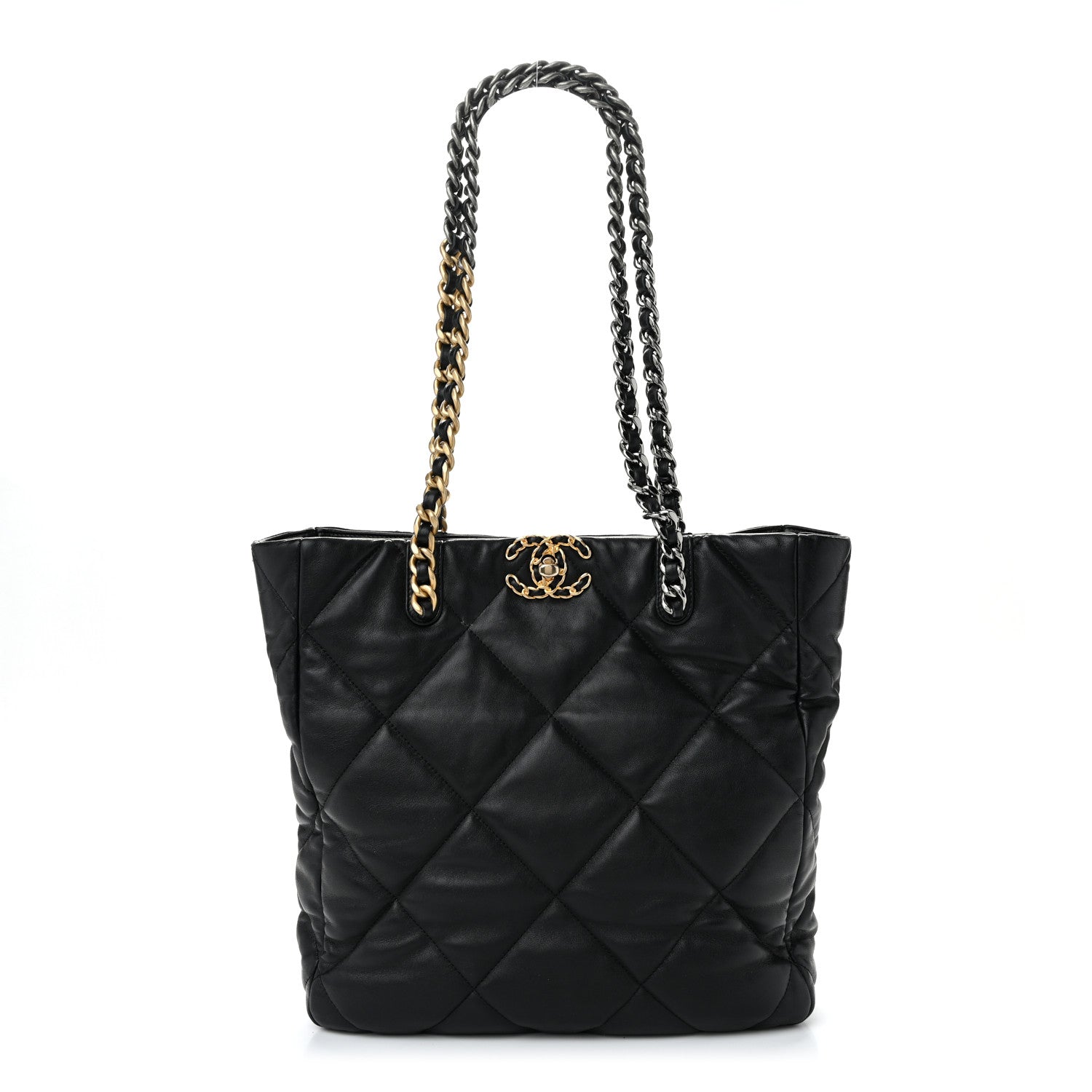 Chanel Lambskin Quilted Chanel 19 Shopping Bag Black 1 of 10