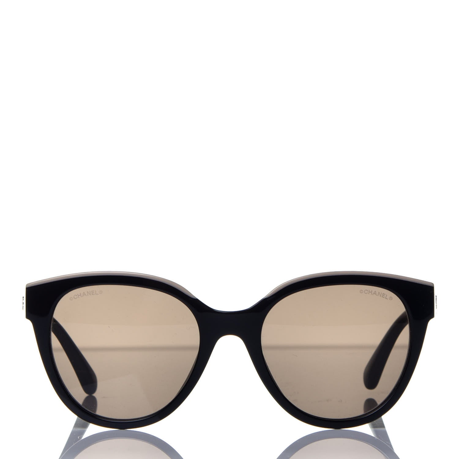 Chanel Acetate CC Butterfly Sunglasses 5414 Black Beige 2 of 8
