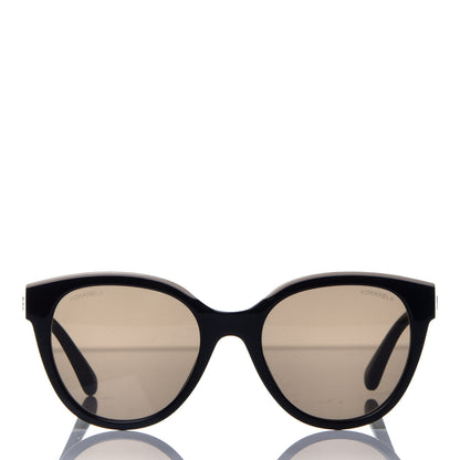 Chanel Acetate CC Butterfly Sunglasses 5414 Black Beige 2 of 8