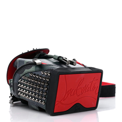 Christian Louboutin Calfskin Spiked Camouflage Mini Explorafunk Keyring Bag Multicolor 4 of 9