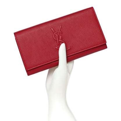 Saint Laurent Goatskin Belle De Jour Flap Wallet Rouge Orient 2 of 11