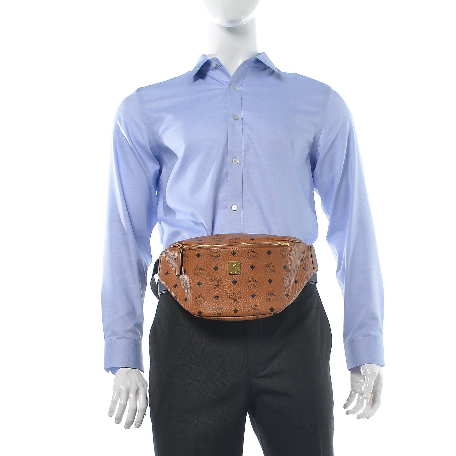 MCM Visetos Stark Belt Bag Cognac 3 of 9